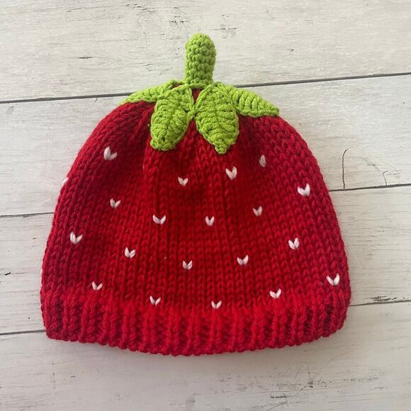 Beanie Girls Strawberry Crochet Beanies Hat Grunge Emo Slouchy Knitted Hats - Picture 5 of 9
